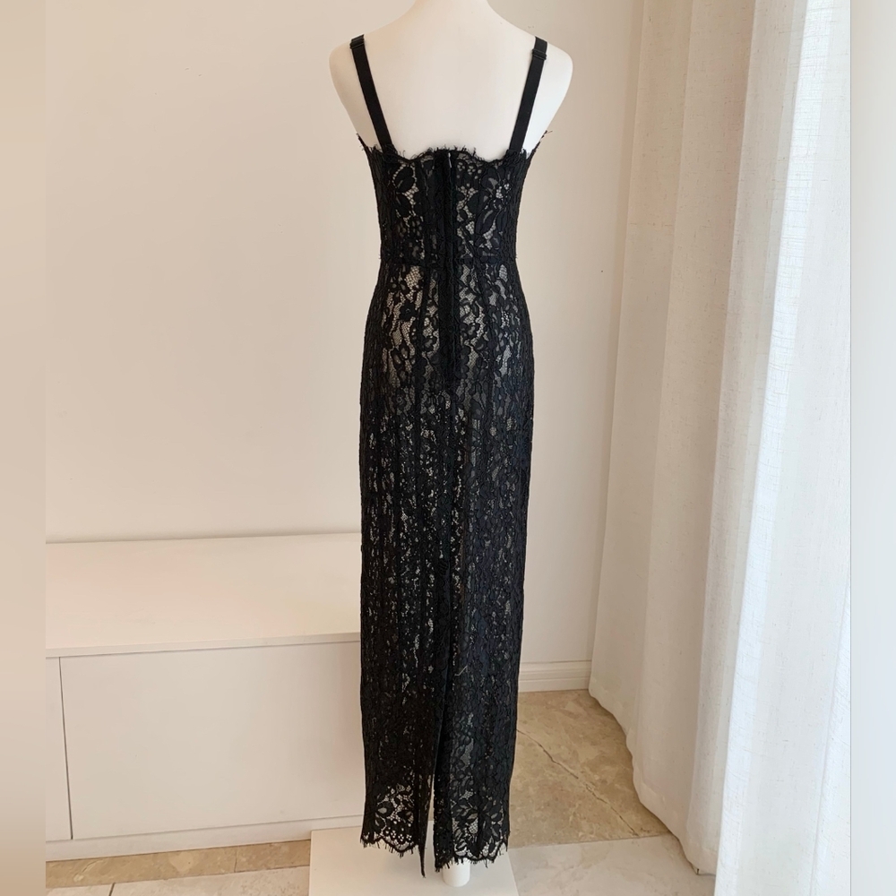 Helsa The Lace Column Dress in Black - Picture 10 of 11